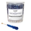 Navy Blue Rock Candy Sugar Sticks - Blueberry Flavored -