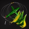 Feather Trolling Skirt Tuna Fishing Lure with Steel Hooks for