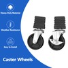 Grillflame 3 Inch Wheels Kit Replacement Parts for Charbroil Locking