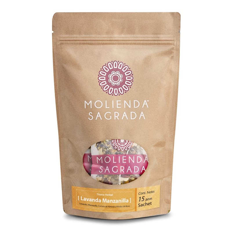 Molienda Sagrada Tisana Manzanilla Lavanda/Infusión Herbal / 15 sachets biodegradables