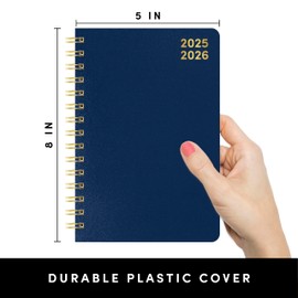 PAPERAGE 17 Month Academic Planner 2025-2026, Weekly & Monthly Spreads, August 2025 - December 2026, Small (5 in x 8 in), Royal Blue