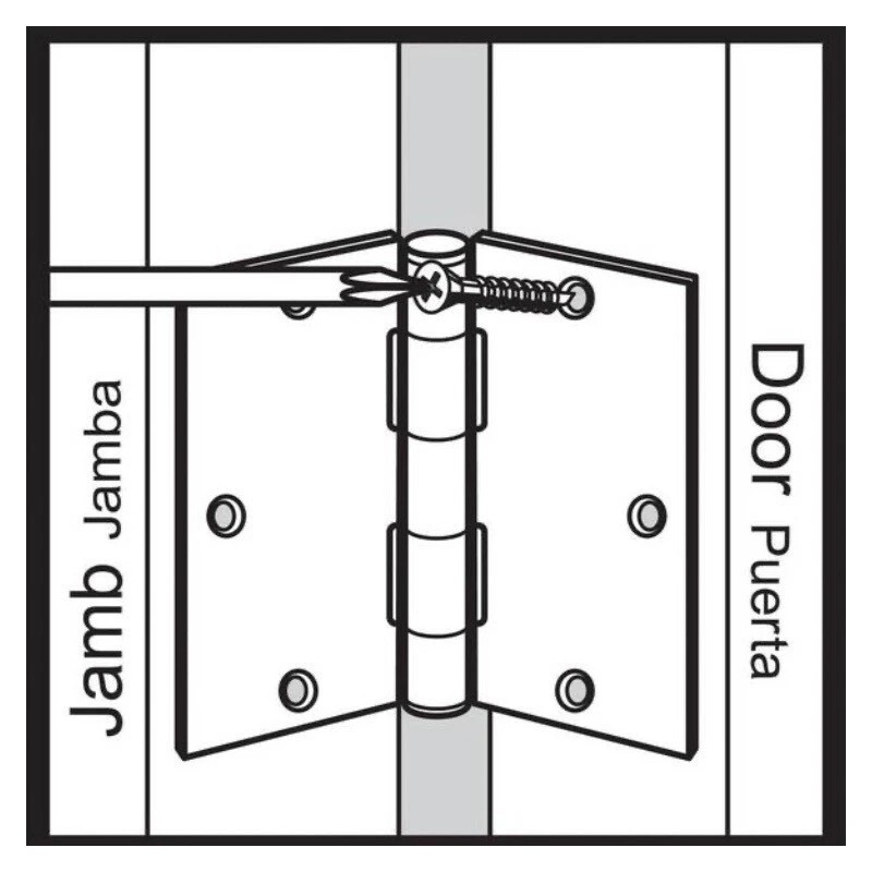 Everbilt 3-1/2" Satin Nickel 5/8" Radius Smooth Action Door Hinges,