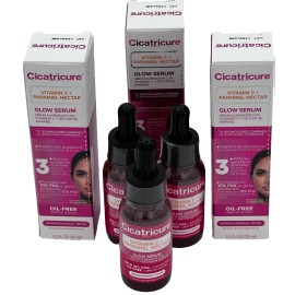 Cicatricure Facial Glow Serum Oil-Free 1.0 fl oz ea LOT OF 3