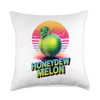 90s Vintage Honeydew Melon Throw Pillow