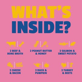 etta says! Flavor Fusion Natural Dog Chews, Variety Pack - Made in The USA - Delicious, Rawhide-Free Treats for Dogs - Supports Dental Hygiene - Contains 6 Flavors - 12 Pack