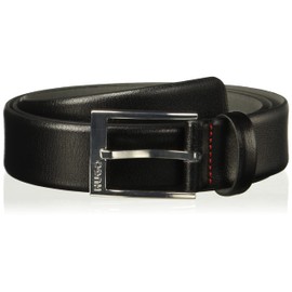 BOSS Men's Gellot Grainy Leather Belt, Black, 36