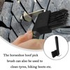 AIMALL Horsegear Supplies - Horseshoe Hook and Brush Set, Horseshoe