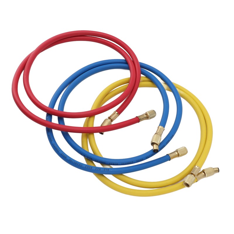 3pcs 150cm Refrigerant Charging Hose Air Conditioner Charging Hose 1/4in