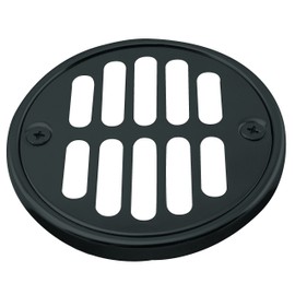 Westbrass Shower Strainer Set with Screws, Grill and Crown, Matte Black, D312-62