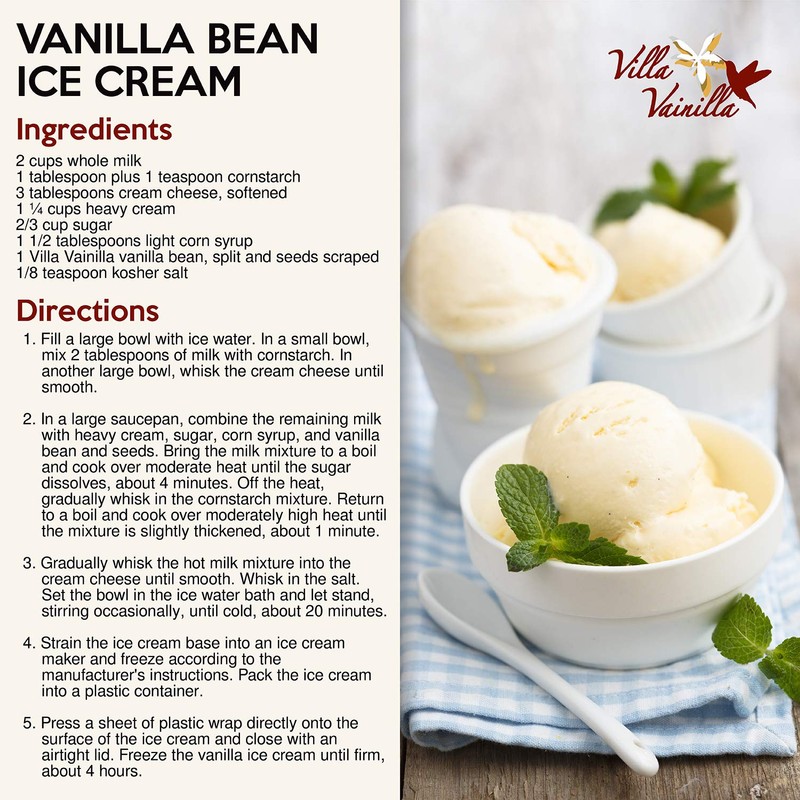 Villa Vainilla Mexican Vanilla Beans - All Natural, Whole Grade