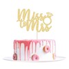 1 decoración para tarta de Miss to Mrs con purpurina