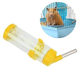 YOUTHINK Botellas de Agua, Dispensador Automático de Botellas de Agua para Hámster sin Goteo Bebedero para Hámster para Animales Pequeños (Amarillo)