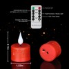 yunsheng 12PCS Red Rechargeable LED Tea Lights Candles with Remote,