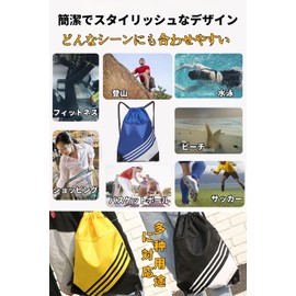 Clair & Gina Knapsack, Sports Bag, Exercise, Gym Sack, Outdoor, Drawstring Bag, Eco Bag, Large Capacity, Lightweight, Foldable, Unisex, Training Bag