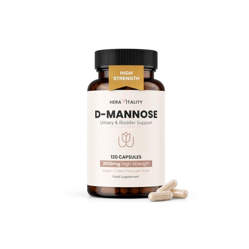 D Mannose Capsules 2000mg High Strength – UTI Support for