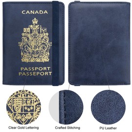 WALNEW RFID Blocking Passport Holder Wallet Cover Case