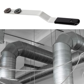 KVMORZE 16 Inches Duct Stretcher Offset Body Duct Stretcher Tool, Metal Sheet Tool Locking with Offset Handle and Securely Sliding Washers Ductwork Accessory for Sheetmetal Worker Installer, 2 Pack