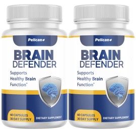 Pelican Vitamins Brain Defender- Brain Support- 2 Bottles- 120 Capsules