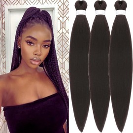 Leticia Dark Brown Braiding Hair Pre stretched Ez Braid Prestretched Braiding Hair Hypoallergenic Kids Braiding Hair Extensions