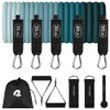 Retrospec Train Resistance Bands Set (5pc) Workout Bands w/Handles, Door