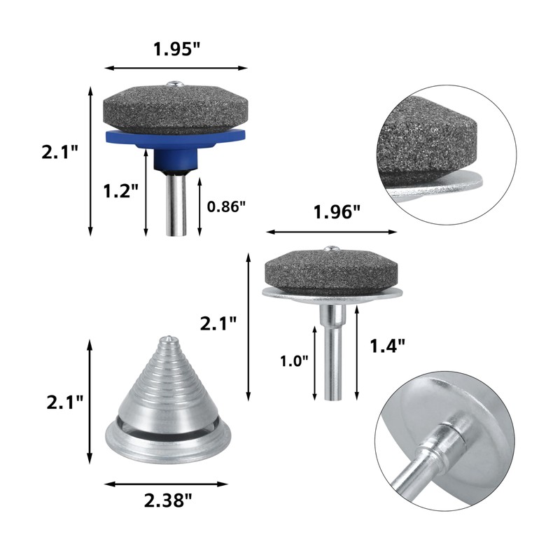 131763310 4-Piece Set Lawn Mower Blade Sharpener with Iron Made