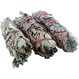 3 X White Sage Smudge Sticks - 3 Pack of 4" Sticks