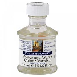 Daler-Rowney Aquafine Watercolour Medium, Glass Jar with Child Lock Cap, 2.54oz - 75 ml, Poster and Watercolour Varnish