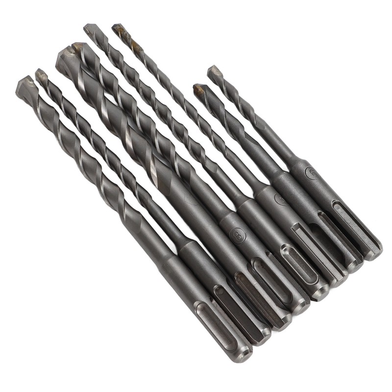 8Pcs Hammer Drill Bit Carbide Tip 2 Flute Drilling Tool