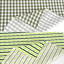 Gnognauq 7pcs Cotton Fabric Pre-Cut Patchwork Quilt Fabric for DIY Sewing and Crafting Decoration, 18 x 22 inches (stripe)