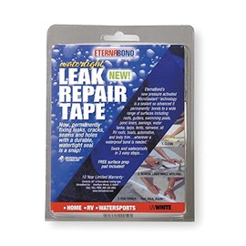 Roof Repair Tape Kit, 4 In x 5 Ft, White
