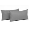 WOLTU Pillowcases Cotton Cushion Covers for Bedroom Sofa Pair Dark