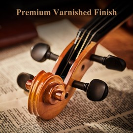 Eastar Eastar 4/4 Violin Set Full Size Fiddle Solidwood for Adults with Hard Case, Shoulder Rest, Rosin, Two Bows, Clip-on Tuner and Extra Strings, EVA-330