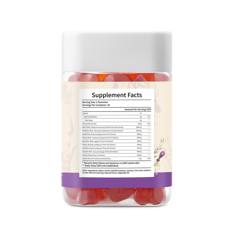 Milk Thistle Gummies with 2000MG Extract, Liver Health Support Gummies,