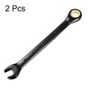 sourcing map 2Pcs Ratcheting Spanner 11mm Metric Open End Wrench