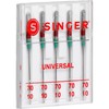 SINGER Universal Regular Point Sewing Machine Needles, Size 70/10-5 Count