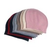 Prettystern Damen 100% Kaschmir-Wolle weich warm Cashmere Beanie Mütze hell-Grau