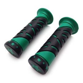 WATERCRAFTS Star Gel Style Grip GREEN Compatible with ATV QUAD WATERCRAFT BOMBARDIER JET SKI RECON RINCON Kawasaki Brute Force Prairie BRUIN GRIZZLY KODIAK(7/8" BOTH SIDE)
