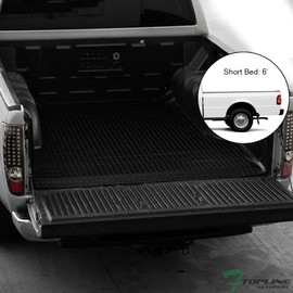 Black Rubber Diamond Plate Truck Bed Floor Mat Liner Compatible with 93-11 Ford Ranger / 94-10 Mazda B2300 B2500 B3000 B4000 6 Feet (72") Short Bed