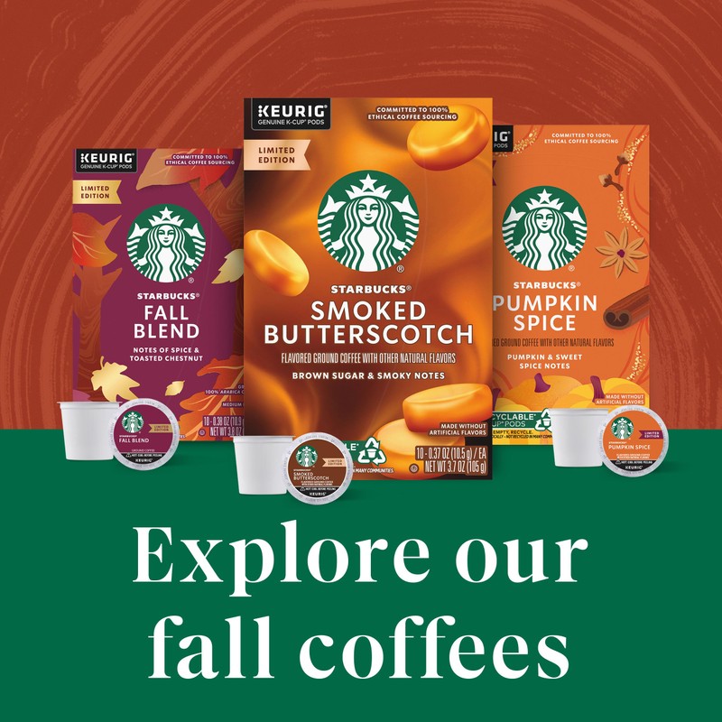 Starbucks K-Cup Coffee Pods, Pumpkin Spice Naturally Flavored Coffee for