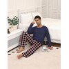 Ekouaer Men's Pyjamas Sets Long Sleeve Pjs Soft Loungewear Winter