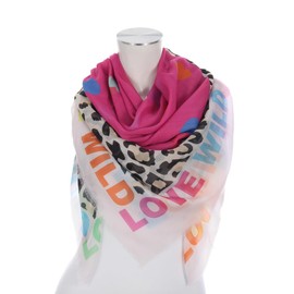 Majea - Women's Triangular Scarf, Scarf, Scarf, Stole, Square Scarf (880070), Pink 3, Unit size