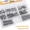 VIGRUE 145PCS Extra Long Outlet Screws - White Machine Screws