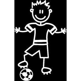 My Family Car Stickers ~ Sticker OLDER BOY ~ WITH SOCCERBALL (OB7)