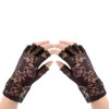 Tidyworm Women's Lace Gloves, Fingerless, UV Protection, Summer, Stylish, Floral
