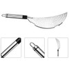 Stainless Steel Pot Strainer with Handle, Crescent Half Moon Shaped