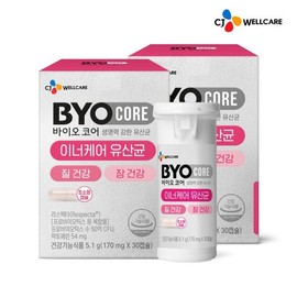 (CJ Wellcare) Biocore Inner Care Vaginal Health Lactobacillus 30 Capsules (2) / (CJ웰케어)바이오코어 이너케어 질건강 유산균 30캡슐 2개
