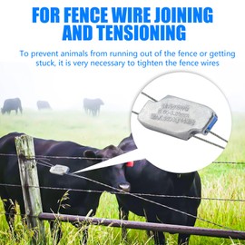 Wire Joiner 50 Pack for 14-10 Gauge Wire SWG, Fence Wire Tensioner, High Tensile Fence Wire Tightener