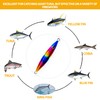 Tuna Jig 200g, Saltwater Fishing Lures, Glow-in-The-Dark Zebra & Polka