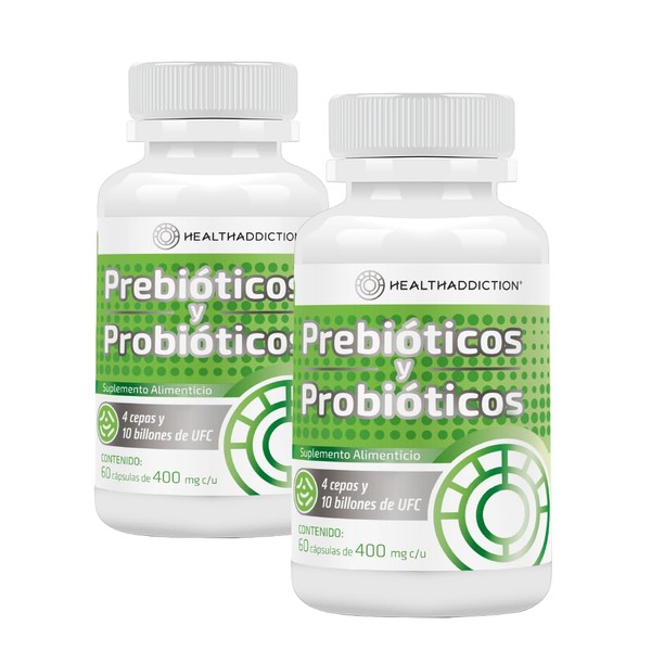 2 Pack Probióticos y Prebióticos - Fórmula Avanzada con 4
