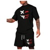 WDIRARA Men's 2 Piece Short Sets Graphic Print Short Sleeve
